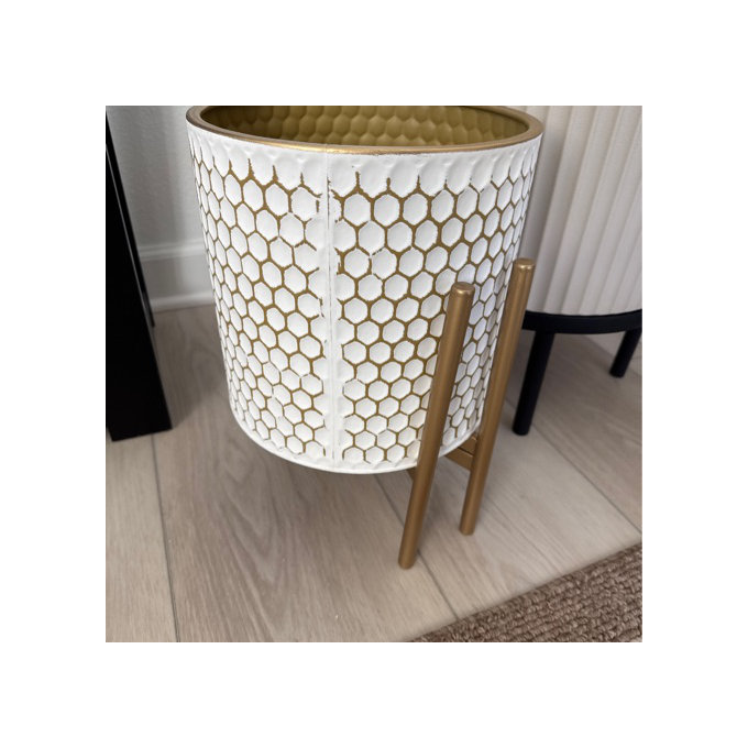 Ciarna Metal Planter - 18" H x 13.75" W x 13.75" D