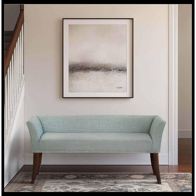 Banc rembourré Welburn bleu sarcelle, Sarcelle
