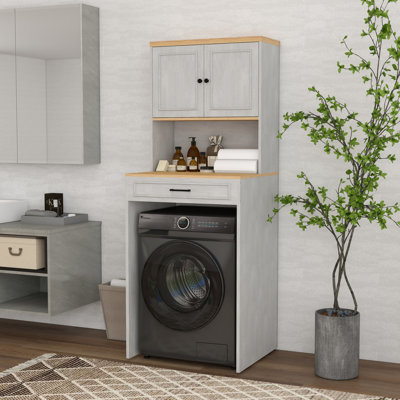 27.55" W Over Washer And Dryer Storage Cabinet ，laundry Room Storage And Organizer