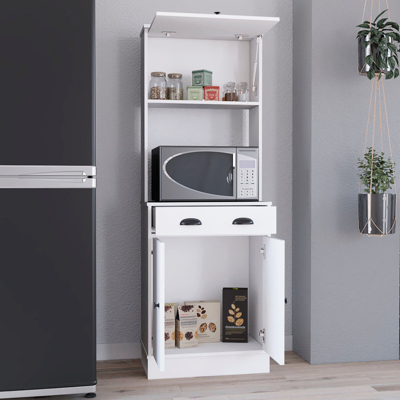 Garde-manger blanc avec 2 armoires - Gardez votre cuisine fonctionnelle et de style 2 étages