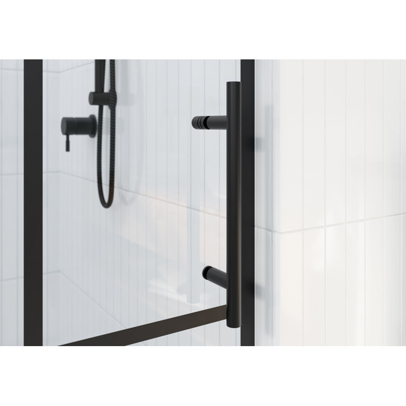 Esprit 56 in. - 60 in. x 60 in. French Monture Sliding Bathtub Door, Right Hand