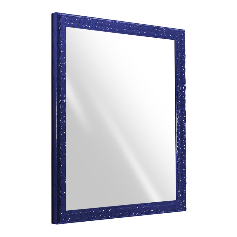 Gilles Wood Flat Wall Mirror, Blue, 146cm H x 46cm W