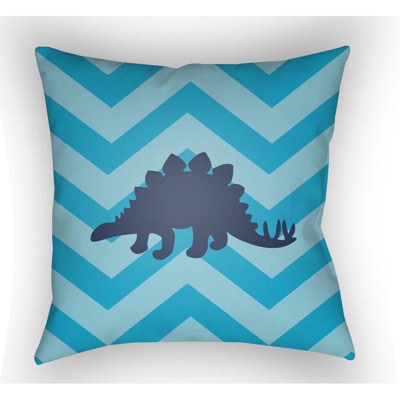 Littles Dinosaur Throw Pillow, 20" H x 20" W x 4" D, Blue
