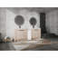 Meuble-lavabo autoportant de 84 pouces avec lavabo en céramique et armoires de rangement, porte à fermeture douce, armoire combinée-129437875