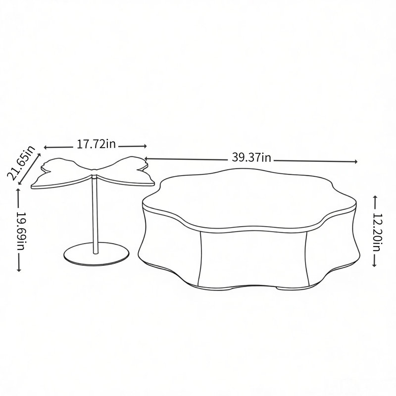 Table basse moderne et luxueuse à la mode