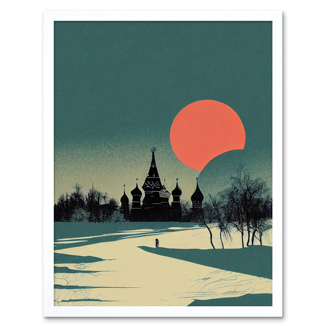 Winter Sun Orthodox Church Kiev Ukraine - Rectangle Print