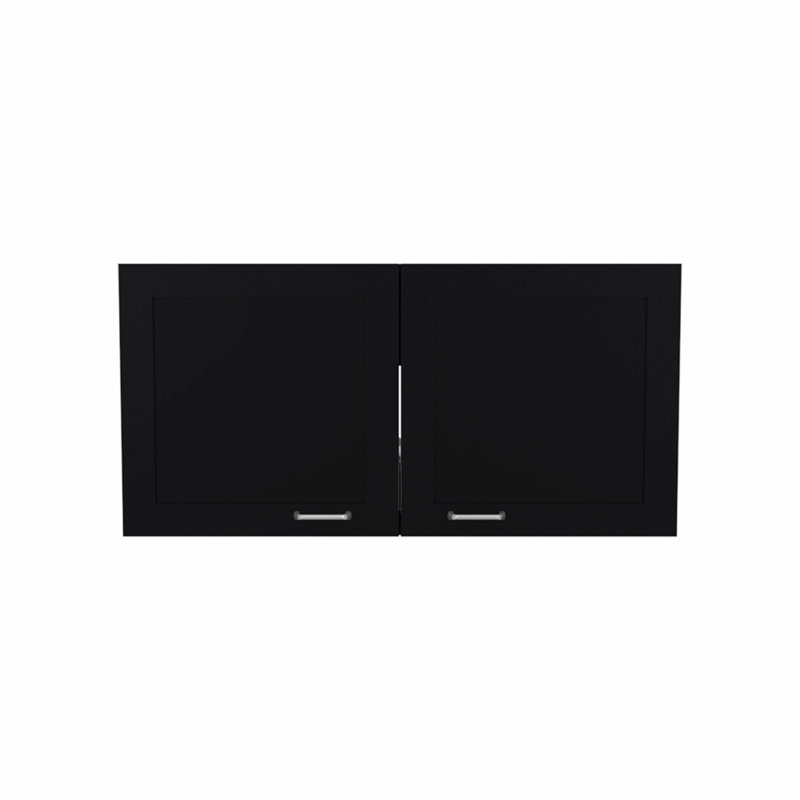 Armoire murale Utica, cuisine, noire, Black