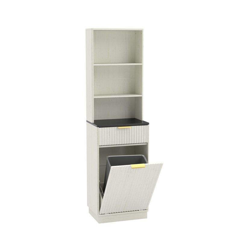 Garde-manger haut de 67 po avec poubelle inclinable Allendale (non inclus), Blanc