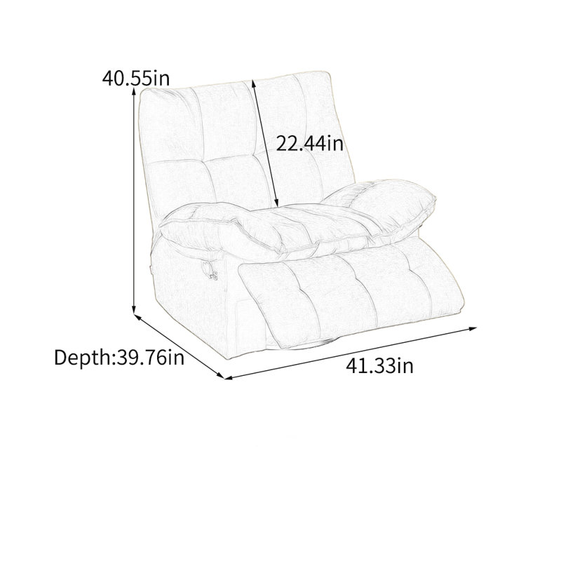 Fauteuil ergonomique rotatif en chenille, Orange
