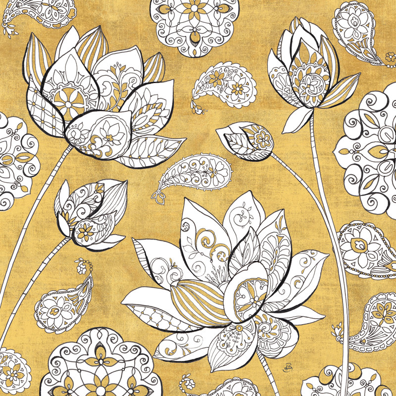 «Color My World Lotus I» par Daphne Brissonnet, impression sur toile tendue, H 36 po x l 36 po