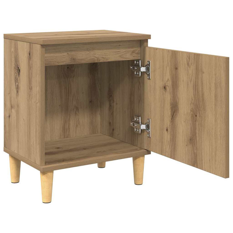 Bedside Cabinet 40 X 30 X 50 Cm Engineered Wood, Artisan Oak