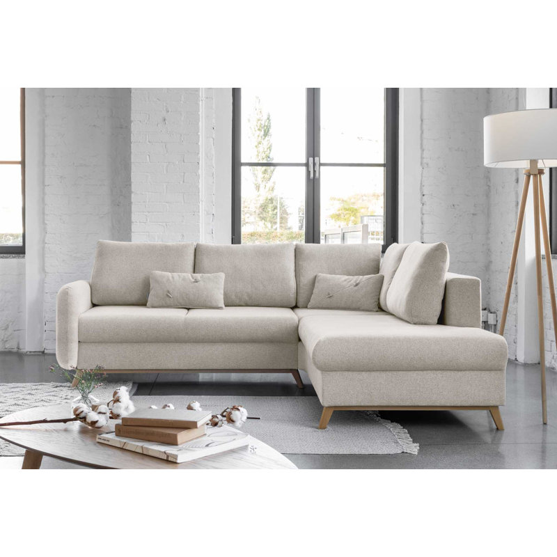Scandic Lagom 6 Seater Sofa Bed, Right facing, Beige