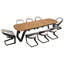 Outdoor 9 - Piece Teak Dining Set with Cushions
