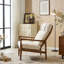 Fauteuil d'appoint moderne, structure en bois massif avec dossier haut-280489855-280489853