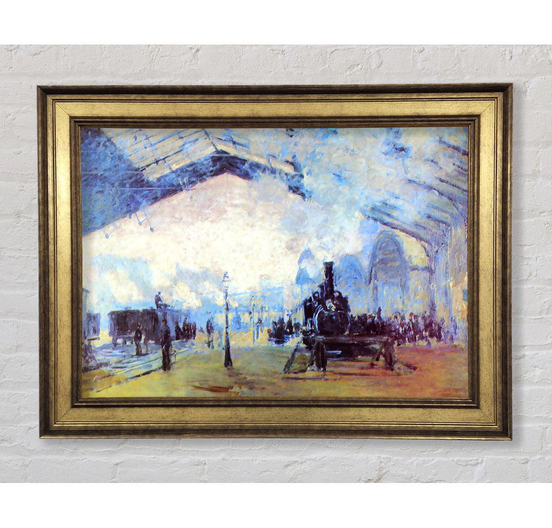 Monet Saint Lazare Bahnhof in Paris - Einzelner Bilderrahmen Kunstdrucke