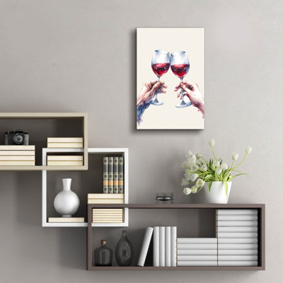  «Wine Cheers» par Andreas Magnusson, art mural en verre acrylique, 16 po x 24 po