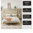 Solid Wood Platform Bed With Rattan-91836149