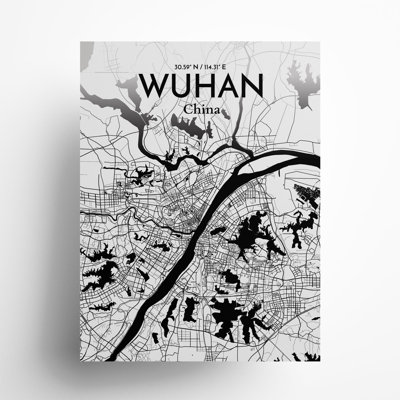 Carte de la ville de Whan, impression