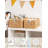 Handwoven Water Hyacinth Storage Baskets With Scalloped Edges, Built-In Handles - Set Of 2