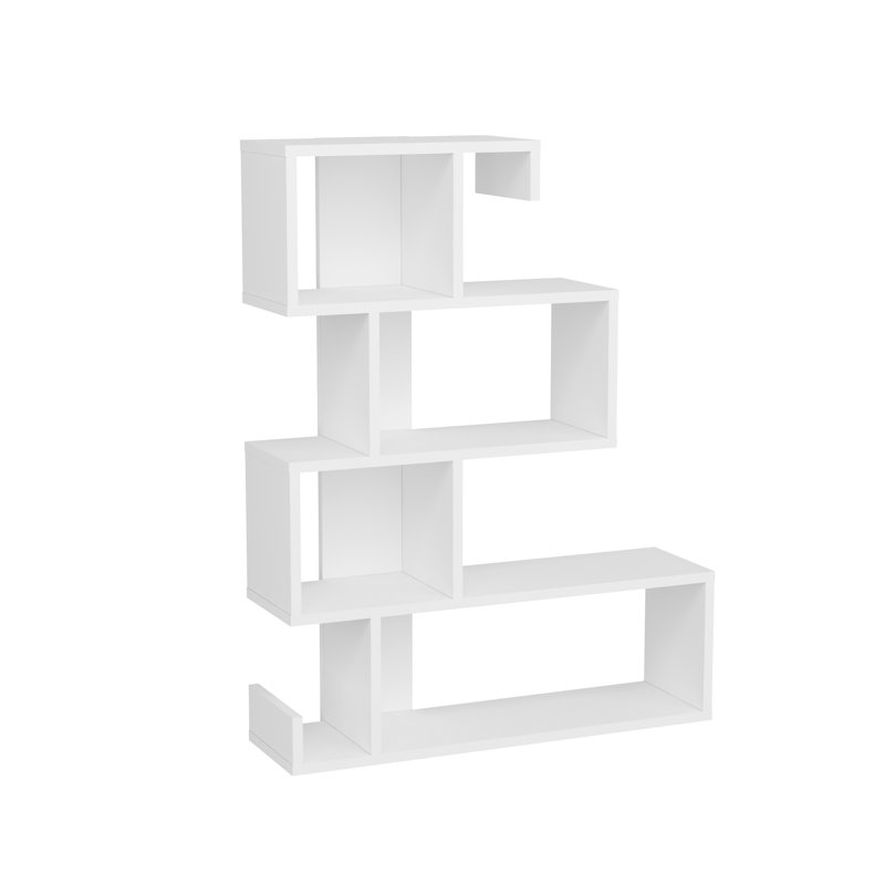 Anistin 103cm H x 80cm W Particle Board Bookcase, White