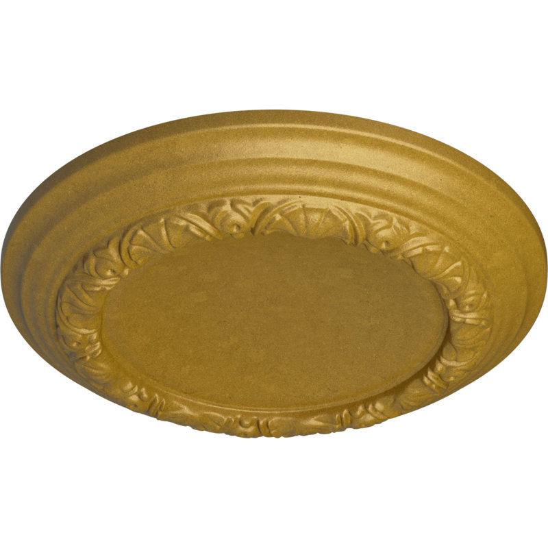 Endurathane Carlsbad Celing Medallion, 12 1/2"OD x 1 1/2"P (Fits Canopies up to 7 7/8"), Hand-Painted Pharaohs Gold Finish