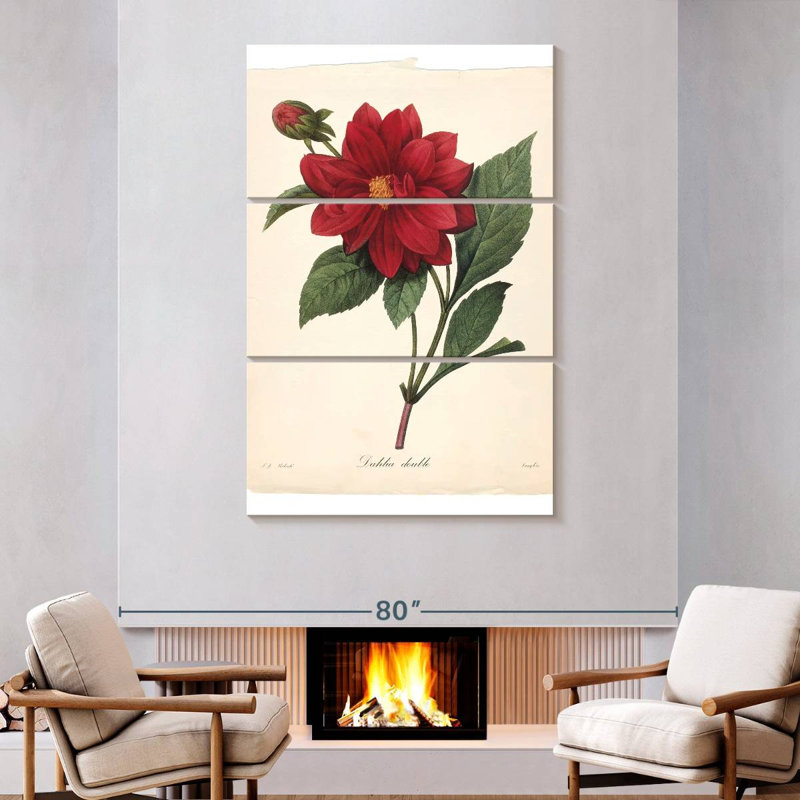 Rouge botanique II, H 74 po x l 48 po