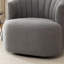 Fauteuil demi-tonneau pivotant rembourré Musaab-1129483427