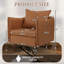 Modern Faux Leather Armchair With Unique Armrests-1282204082