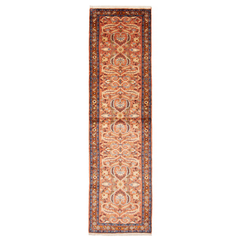 Tapis cuivre anatolien noué à la main de conception unique 2 pi 7 po x 9 pi 4 po