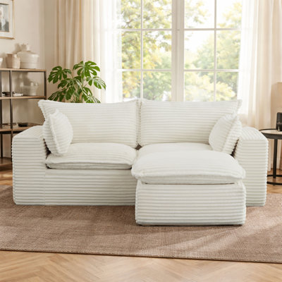 Causeuse modulaire 79 po avec repose-pieds 79 po