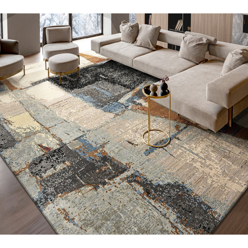 CASKJC709BEBR Abstract Area Rug, Rectangle 8' x 10'