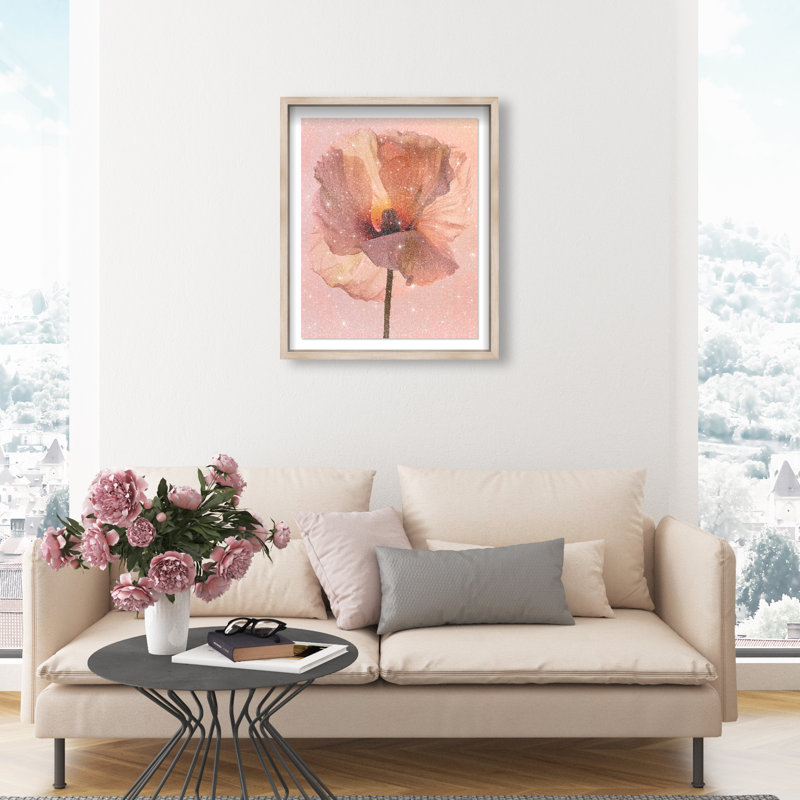 Amber Radiance I Framed Graphic Art, 25.5"H x 21.5"W, Natural Oak Shadowbox