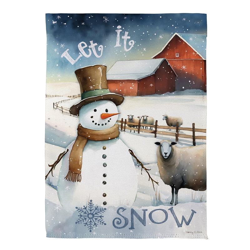 Drapeau de jardin Winter Farm
