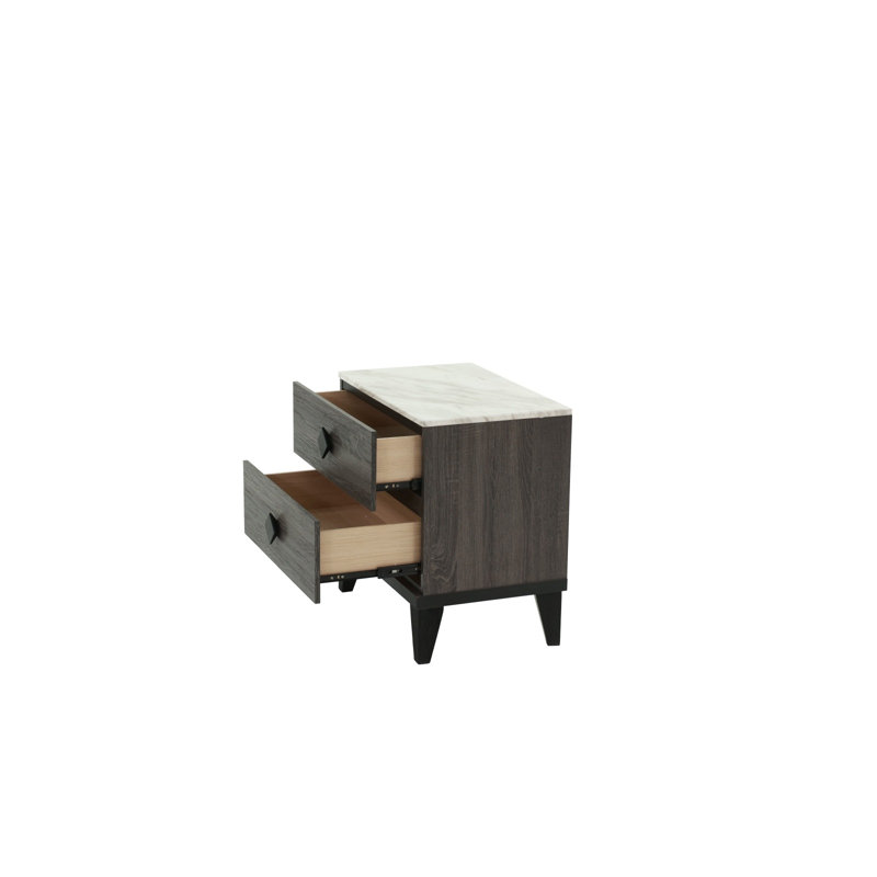 Tables de bout pour chambre à coucher Table de chevet moderne, Gris foncé