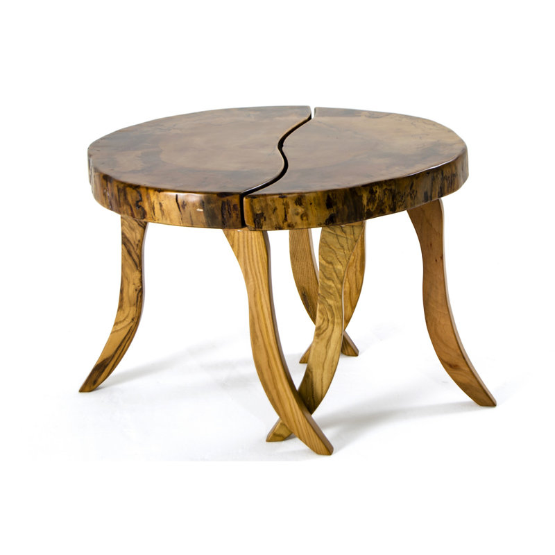 Heino Solid Wood Abstract Coffee Table