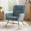 Chaise berçante moderne, chaise berçante texturée avec base en bois massif-911480759