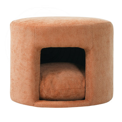 Pet Friendly Ottoman with Removable Pet Cushion