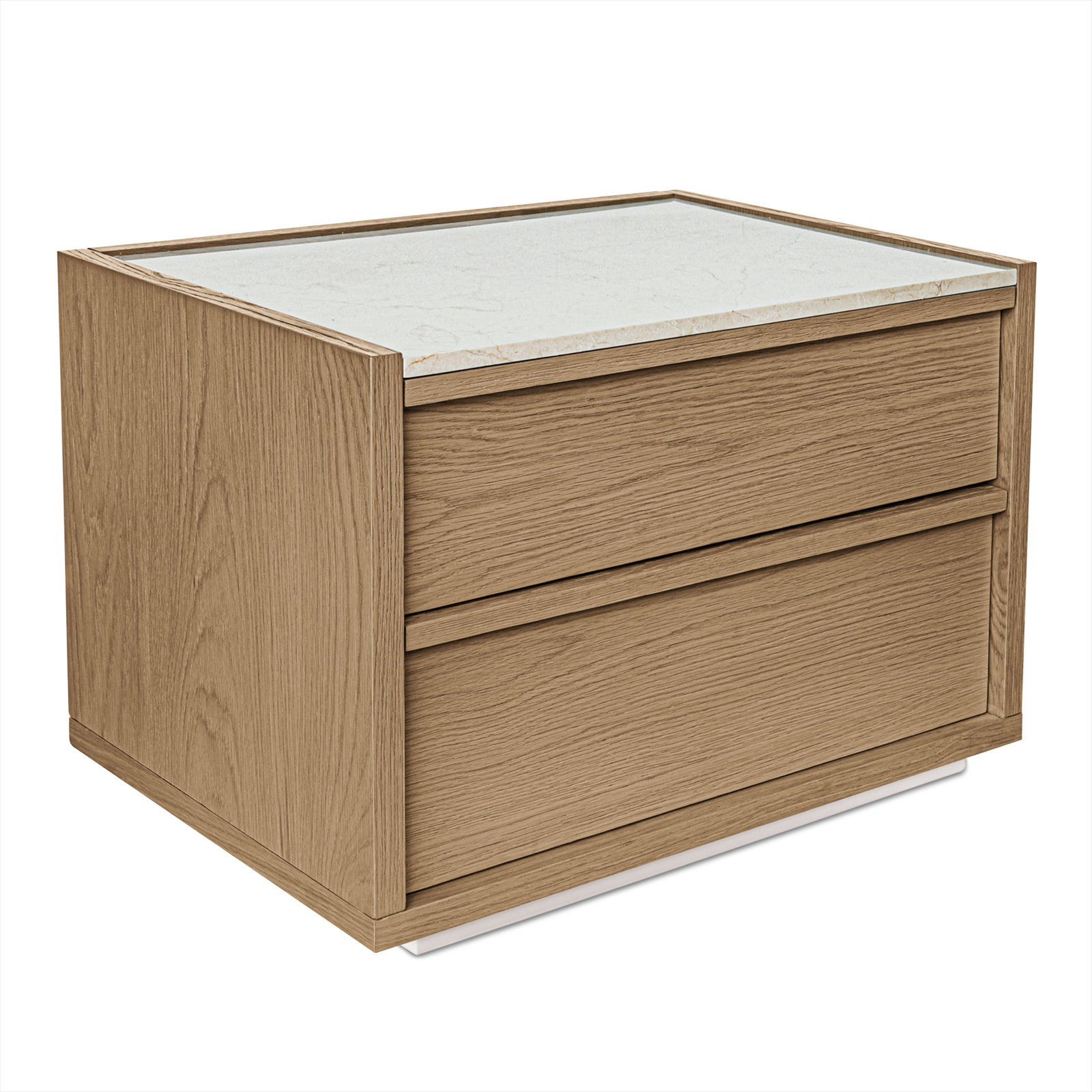 Brookline 2 - Drawer 26.5" Nightstand, Light Rosa/Oak