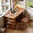 Brown Rectangular Solid Wood Desks-108339158