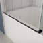 Porte de baignoire coulissante, verre trempé de 5/16 po, noir mat, douche en verre résistant aux fuites, durabilité à long terme mate-121166555