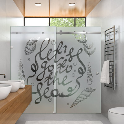 Douche en verre 64 po x H 80 po