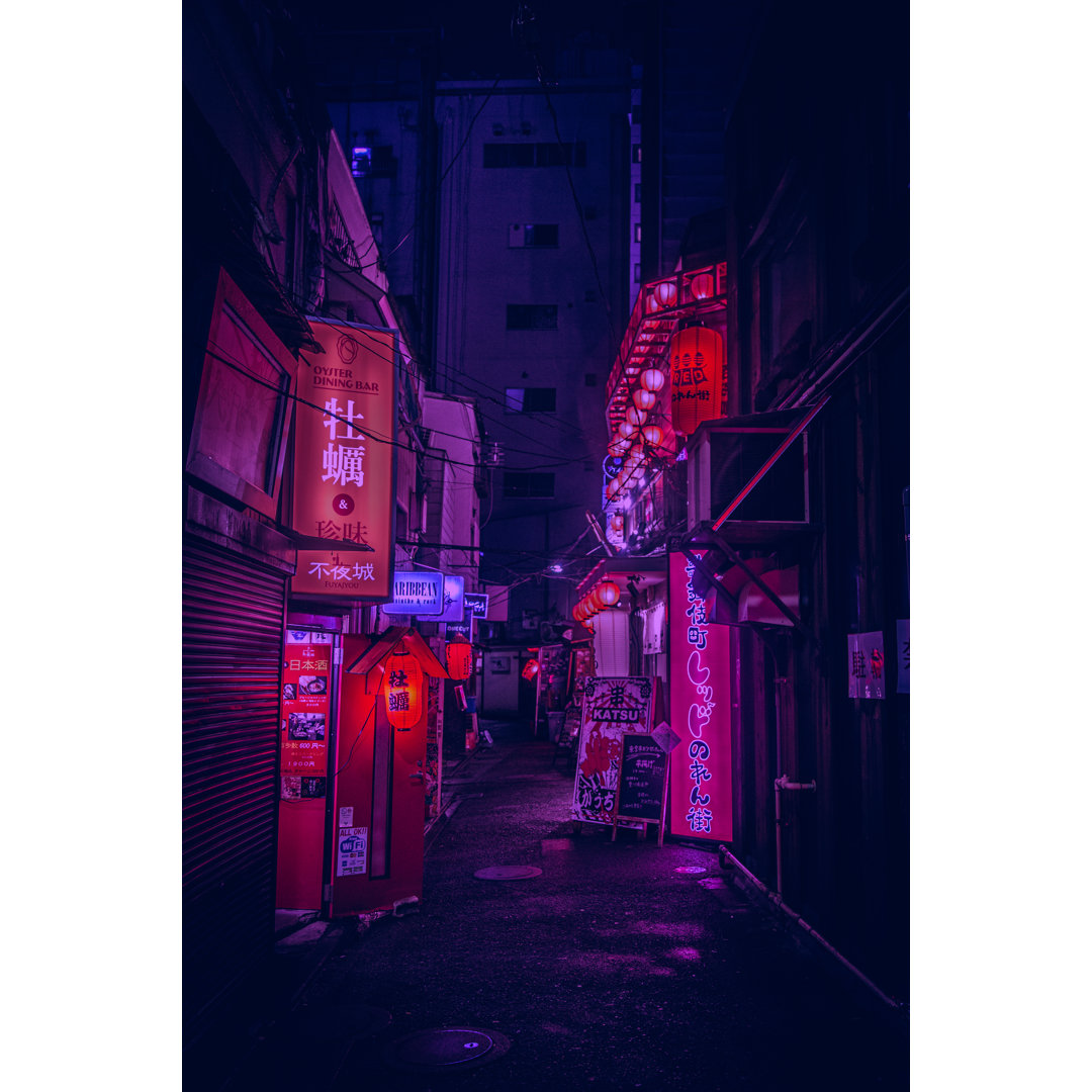 Leinwandbild Rainy Night in Shinjuku von Josh Namdar