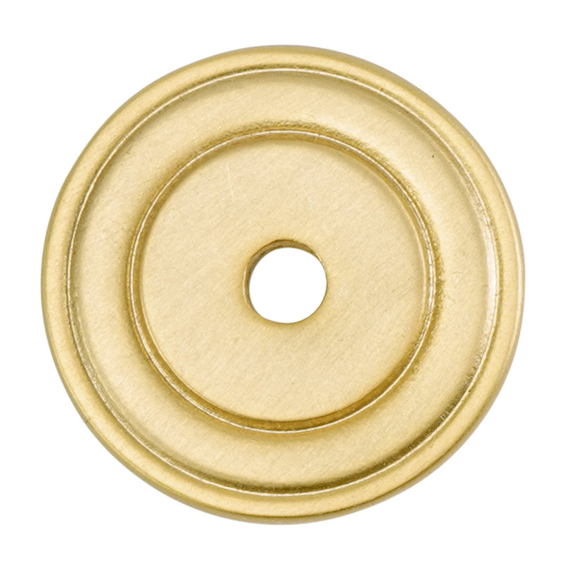 ROUND BACK PLATE; FLORENTINE,  Satin Gold 