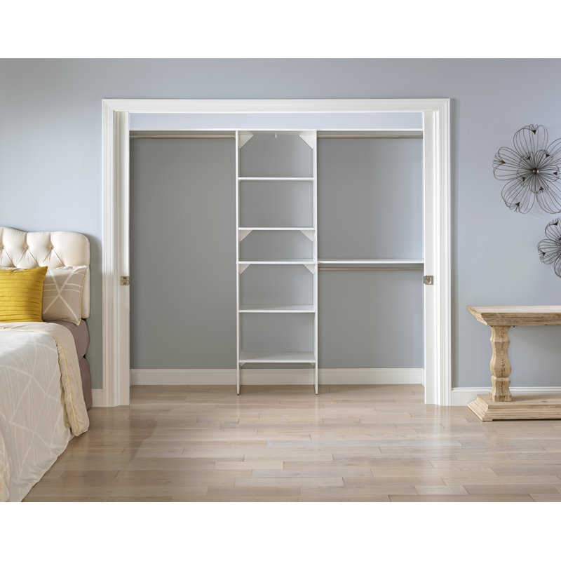 Système d'organisation avec tablettes supérieures l 84 po à l 120 po SuiteSymphony, Blanc pur