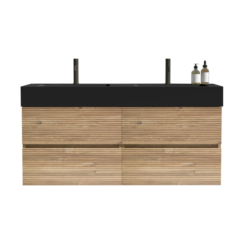 Meuble-lavabo 48 po avec lavabo en quartz et tiroirs souples