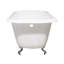 Baignoire sur pattes en forme de D à roulettes en fonte Aqua Eden de 54 pouces Kingston Brass (sans perçage de robinet)-72887888