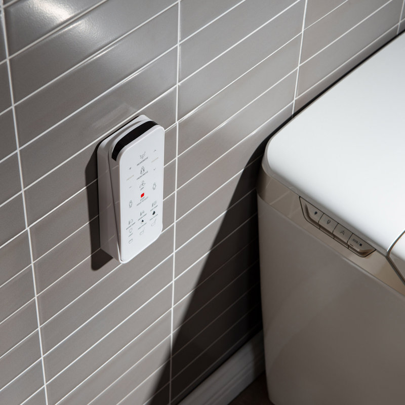 White Elongated One-Piece Smart Bidet Toilet with Dual Flush