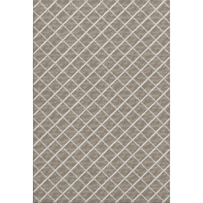 Tapis taupe Uran AMF140 lavable à la machine de qualité supérieure