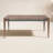Rectangular Wood Metal Outdoor Dining Table , 35'' in. W 65'' in. D