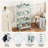 4-Tier Under Desk Mobile Utility Cart with Metal Storage Organizer-122723425